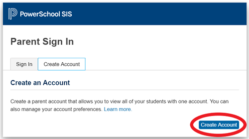 Create Account Button 